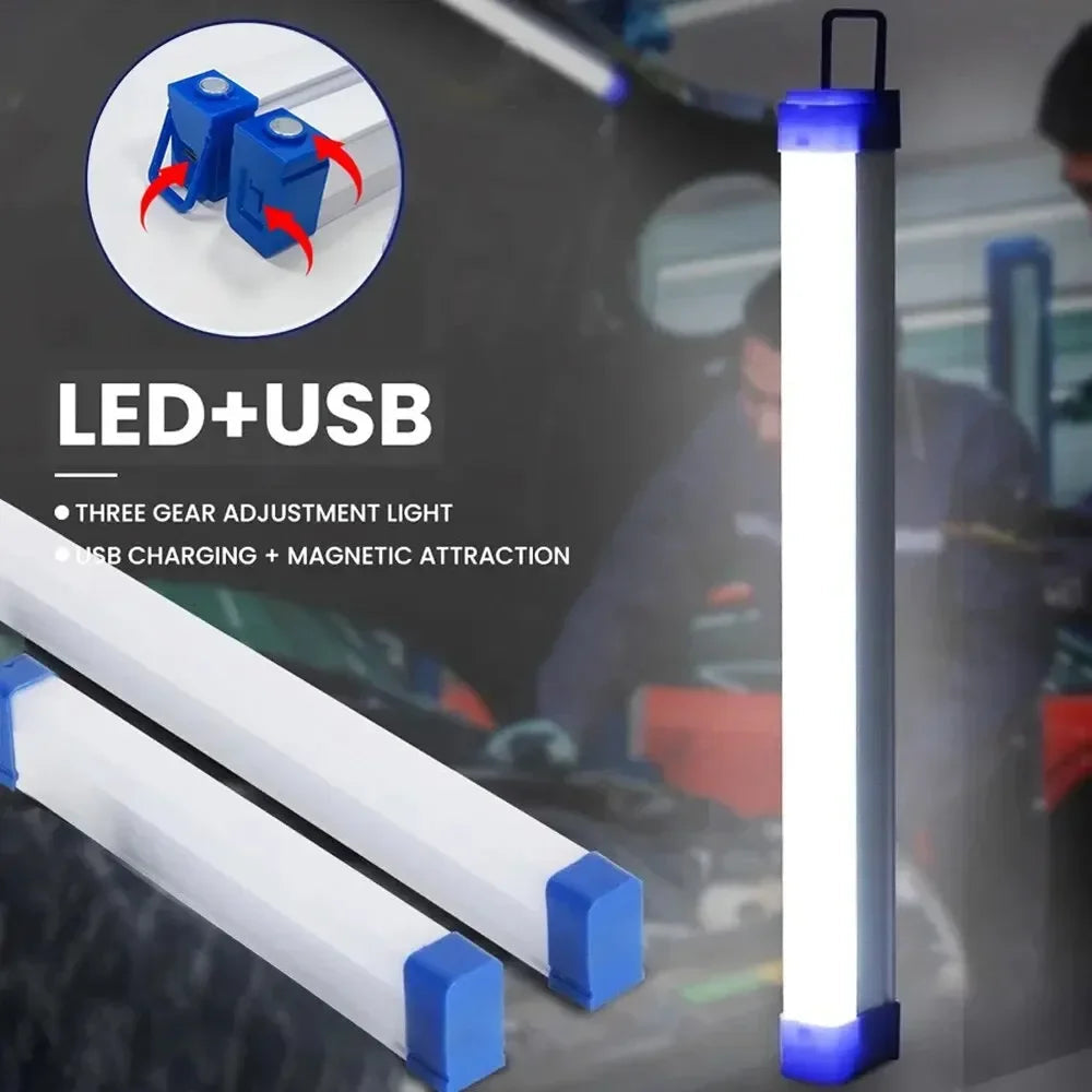 MagnaBeam LED Tube | Rechargeable Camping Lamp with Magnet & Hook | 32/52 cm | Portable Emergency Light for Outdoor & Vehicle