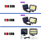 Solivor Solar Light with Motion Sensor | Wireless & Weatherproof | 3 Modes | 100 COB LEDs