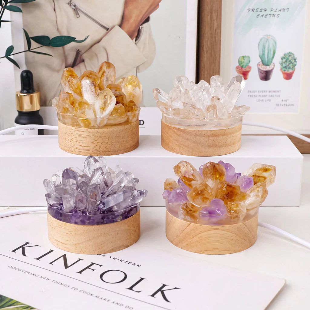 Crystal lamp natural stone | Handmade | Feng Shui & wellness decor | 150–200 g