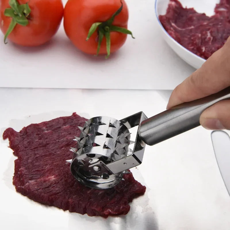 SteelTender Meat Tenderizer | Stainless Steel Meat Tenderizer with Hammer Head | For Steak, Schnitzel & Pork | 18 cm