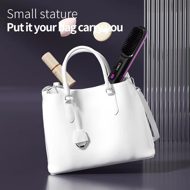 Glissara | Cordless Hair Straightener | USB Charging Function & LCD Display | Ceramic & Ion Technology
