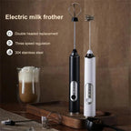 CREMIX Electric Milk Frother & Mixer | 3 Speeds | Double Attachment Made of Stainless Steel | USB Charging