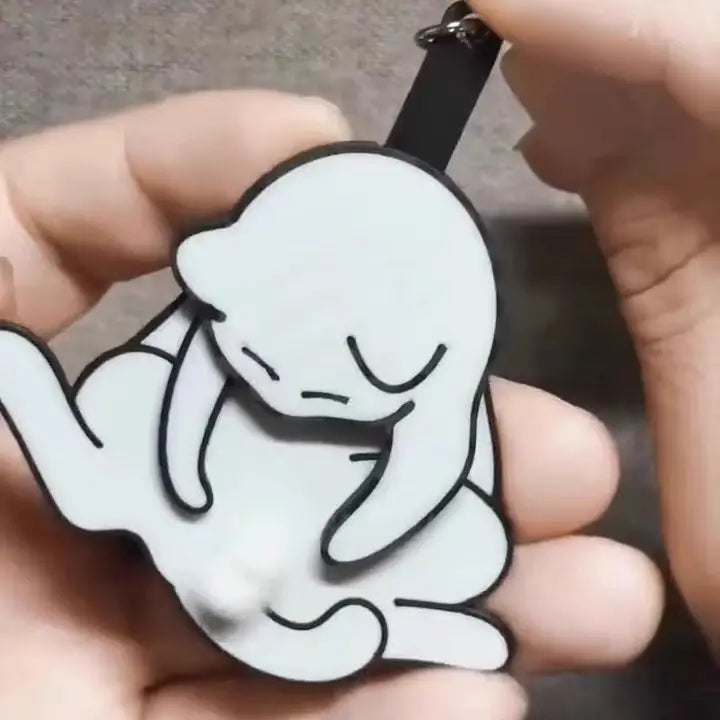 Playful Cat Quirky Keychain