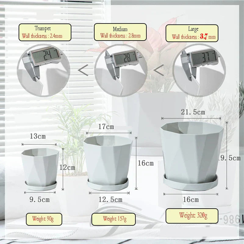 Nordika Planter | Scandinavian Design | Durable Resin | For Plants & Decoration