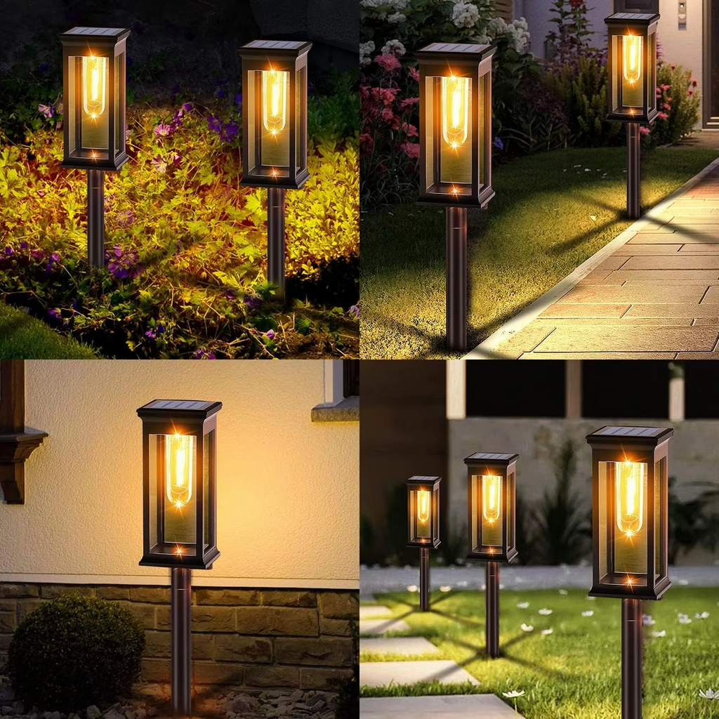 Solar Glow Garden Path Lights – 2 Piece Set