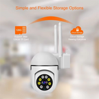 1080P PTZ WiFi Security Camera with Audio, 4X Zoom, Night Vision, Waterproof