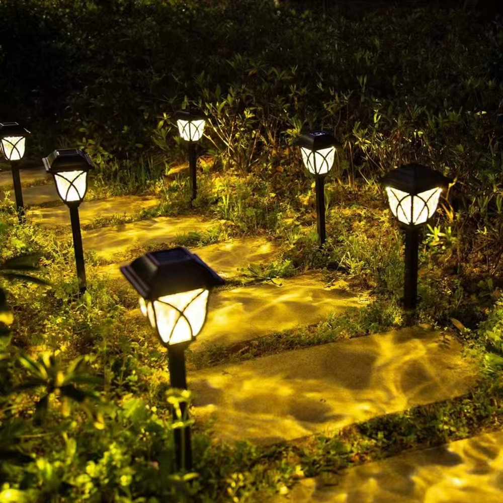 2-Pack Solar-Powered LED Garden Lights for Pathway and Landscape