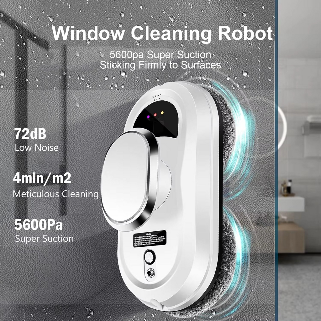 Smart Window Cleaning Robot With Remote Control And Safety Rope
