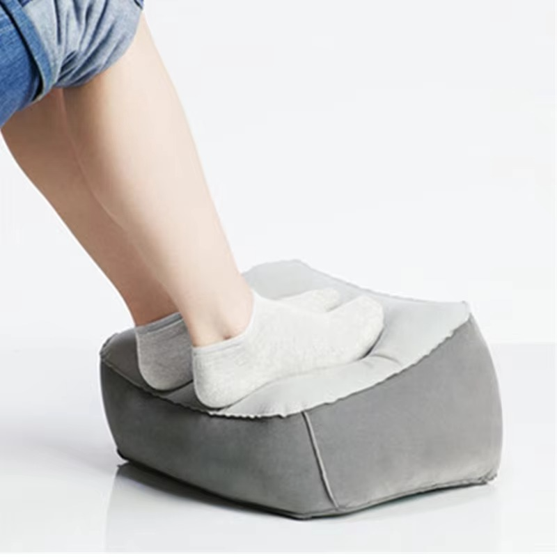 Inflatable Footrest Pillow - Leg Support Cushion for Travel, Office & Home