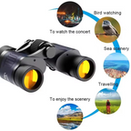 HD Zoom Portable Long Range Binoculars with BAK4 Prism for Outdoor Use