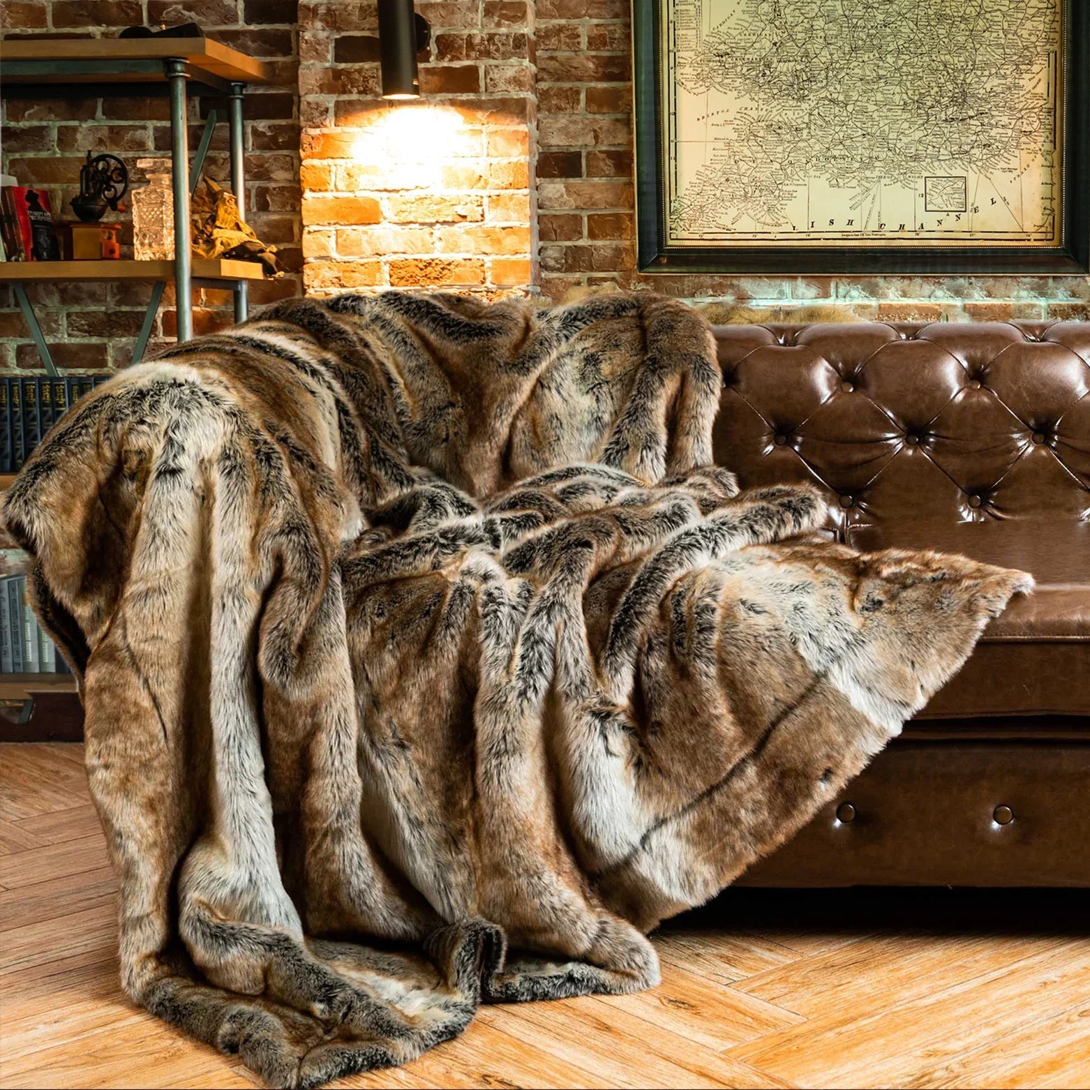 Luxury Faux Fur Blanket | Soft & Warm | Winter Throw | For Sofa & Bedroom