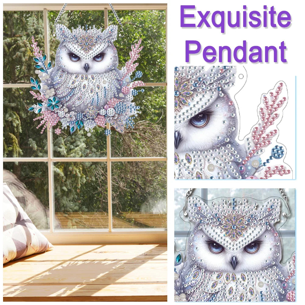 Butterfly Pendant | 5D DIY Diamond Painting | Double-Sided Acrylic | Sparkling Window Decoration