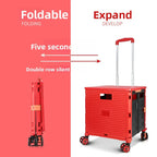 Folding Shopping Trolley with Silent Wheels – EasyCart