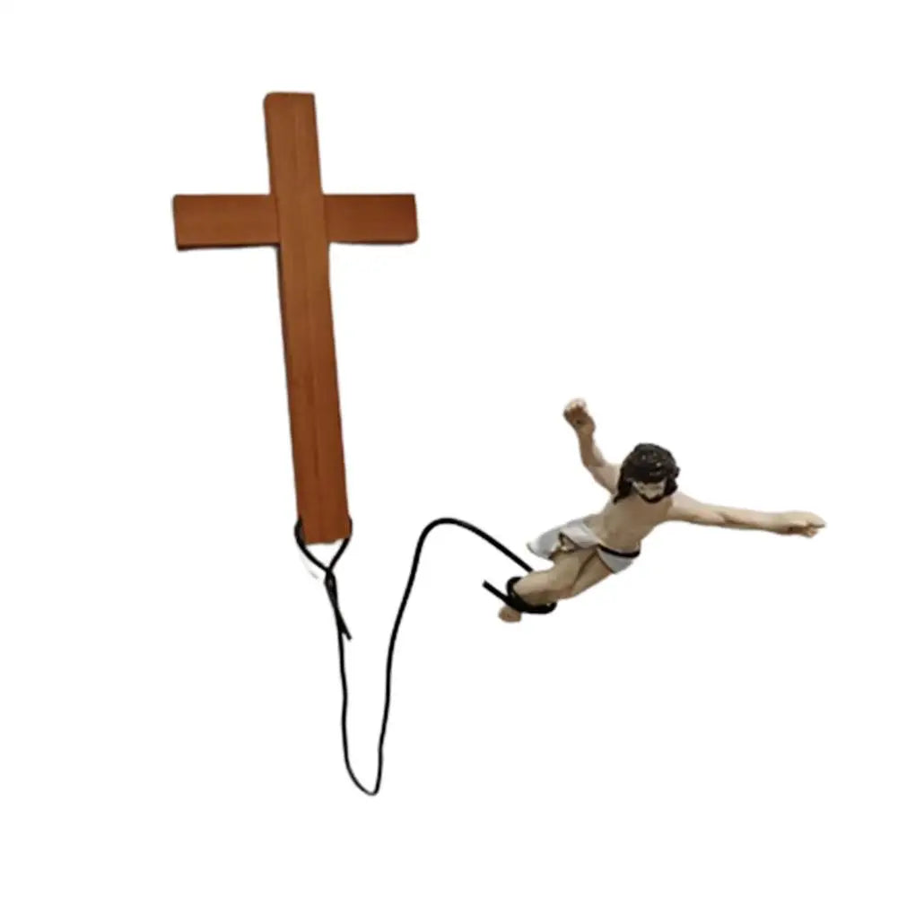Bungee Jumping Jesus Easter Atmosphere Decorative Ornaments Christ Figure Religious Decorations Holiday Gifts Hanging Ornaments