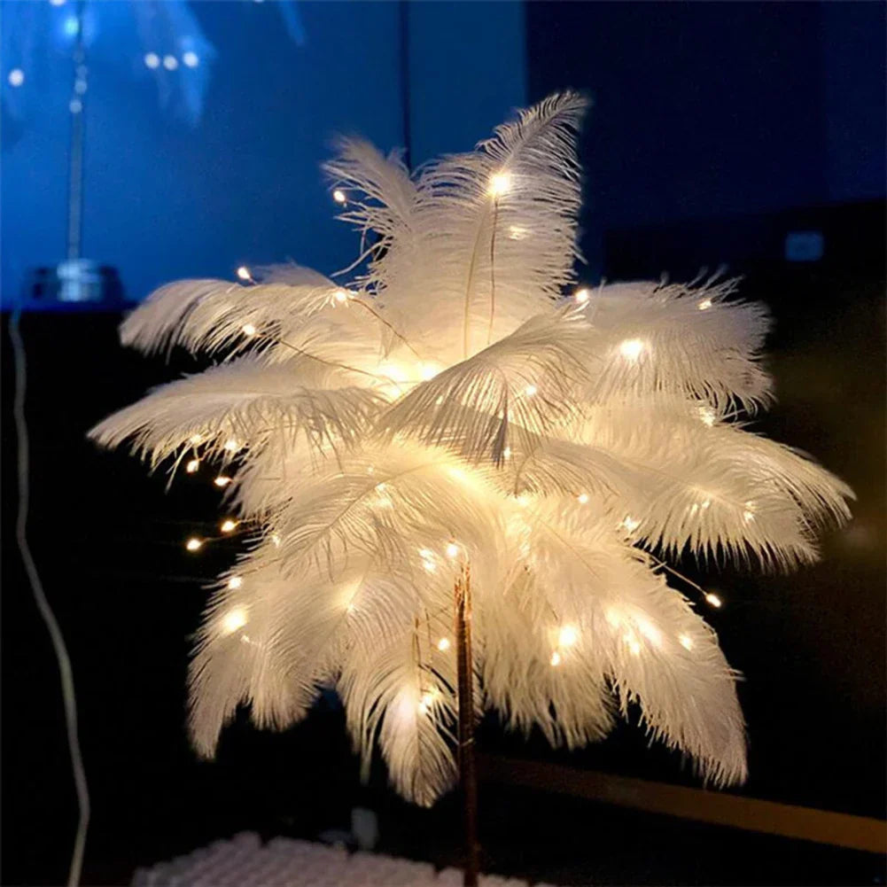 LED Spring Table Lamp Night Light USB powered Remote Control Nightstand Lamps