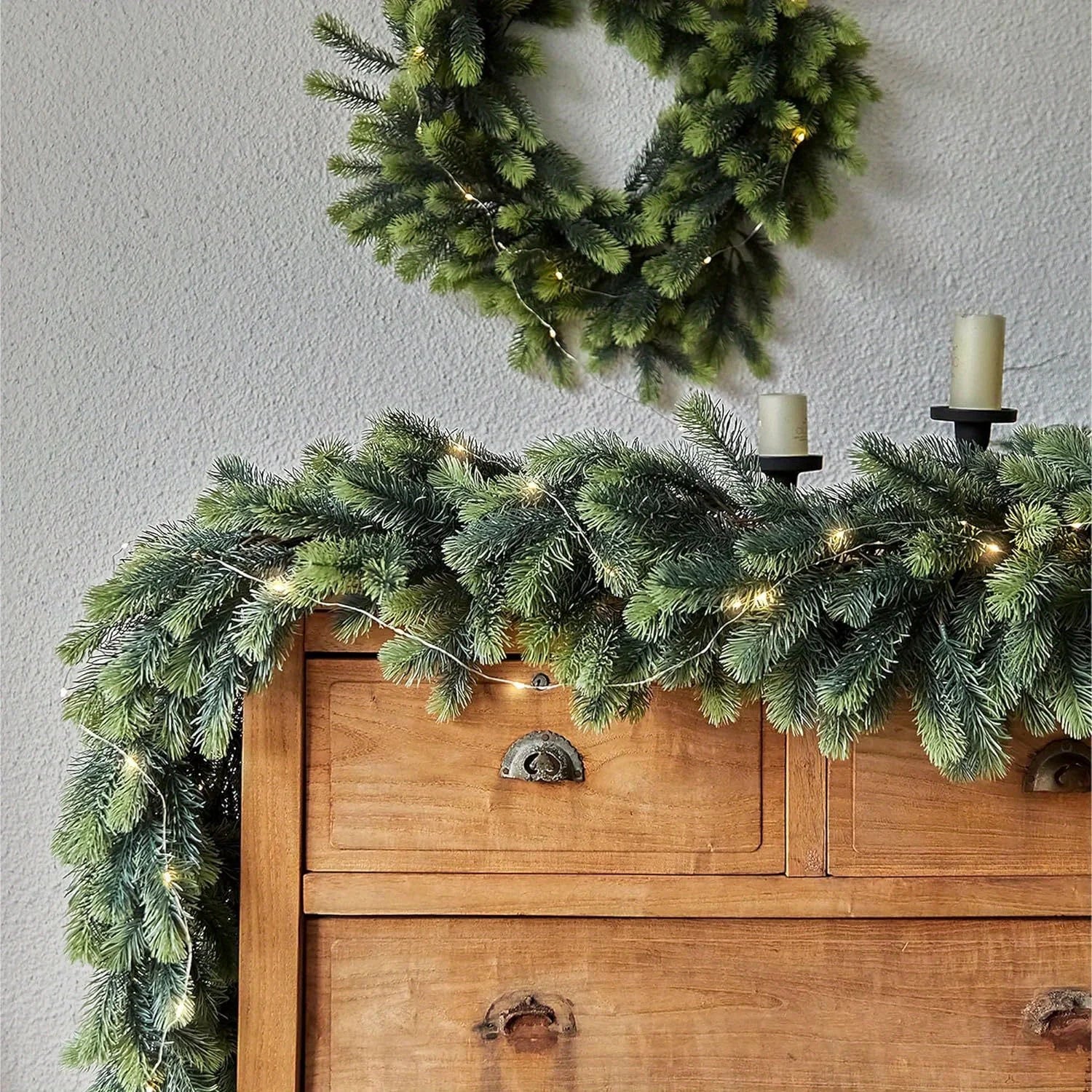 LightLux | Artificial Pine Garland with LED Lighting