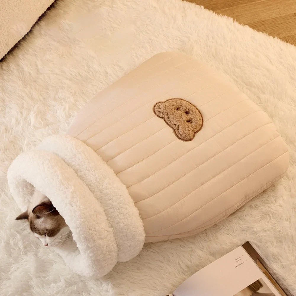3-Layer Pet Sleeping Bag for Cats & Small Dogs