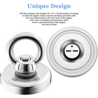 Premium Neodymium Fishing Magnet with Eyebolt for Magnetic Salvaging