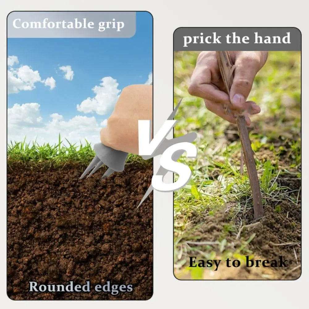 Aergrow Hand-Aerator made of Plastic | Compact & Effective | 14.7 × 5 cm | For Lawns, Beds & Plant Areas
