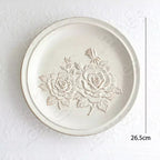 French embossed flower plates