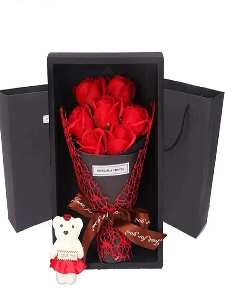 7 Roses Soap Bouquet Gift Box