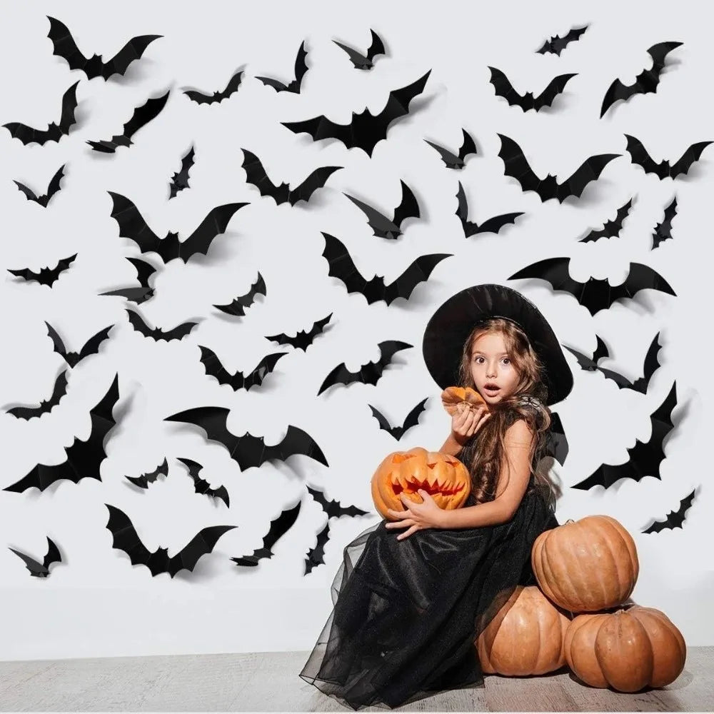 Luminous LED Bat Wall Stickers 24PCS