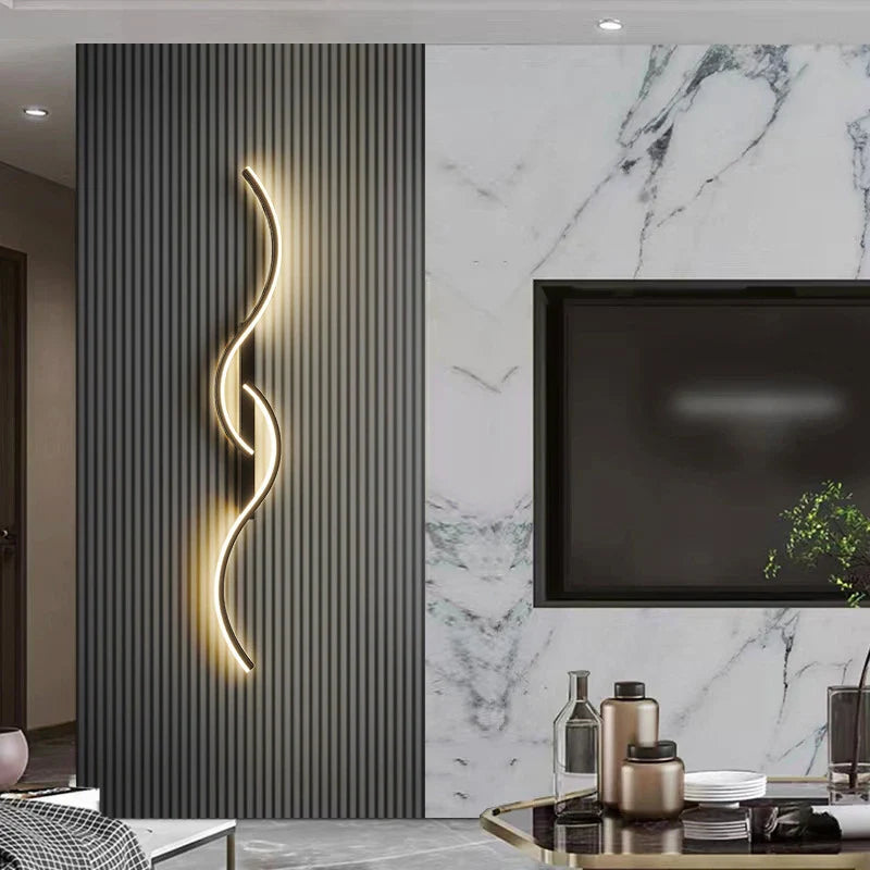 LumiStripes | Modern LED Wall Lamp | Minimalist Wall Lamp in Stripe Design | Indoor Lighting for Bedroom & Living Room
