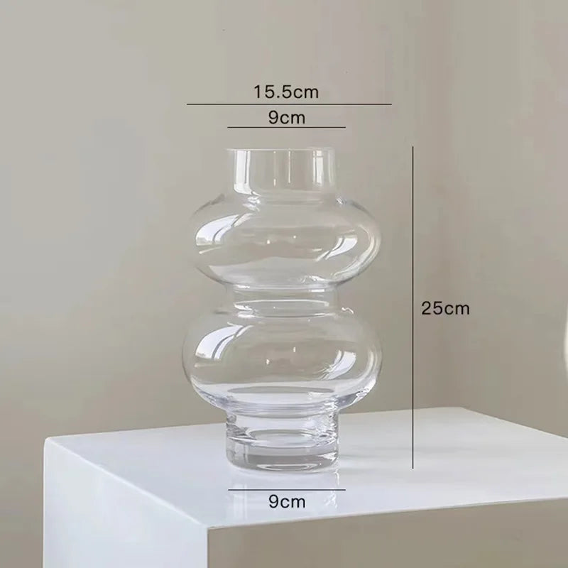Chubby 2-stage glass vase