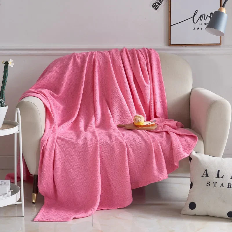 Cotton gauze blanket Aurelina | 100% cotton | Breathable & Skin-friendly | Perfect for sofa, bed & office