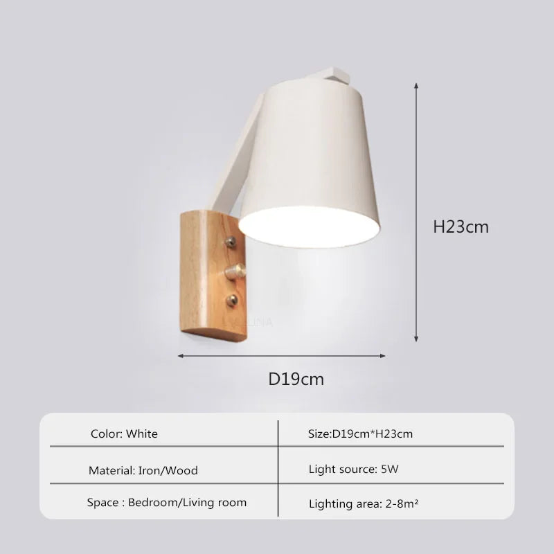 WoodGlow Light – LED Wall Lamp for Bedroom