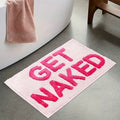 BlushNaked Tufted Design Rug – Pink "Get Naked" Bath & Living Rug