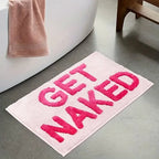 BlushNaked Tufted Design Rug – Pink "Get Naked" Bath & Living Rug