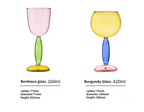 Borosilicate 3-Color Glassware - Wine Glass