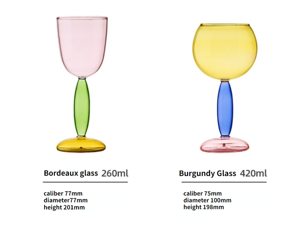Borosilicate 3-Color Glassware - Wine Glass