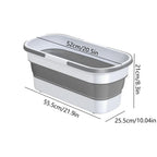 Foldora Foldable Rectangular Wash Basin | Portable Bucket with Large Capacity | For Camping, Household & Travel