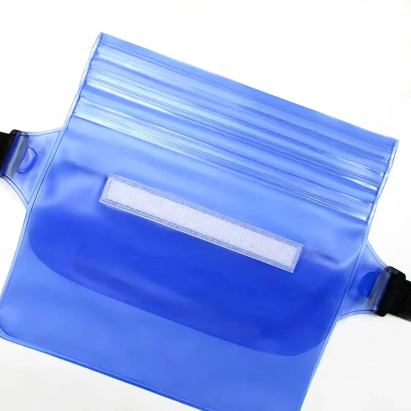 Waterproof Hip Bag AquaSafeX | 3-fold Sealing | Transparent Dry Bag for Smartphone & Valuables | Adjustable Strap
