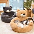 CuddleCub - Winter plush dog bed in bear shape