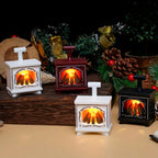 Minoria Dollhouse Fireplace Miniature | With Light Effect | 1:12 Scale | Christmas & Home Decor | 7 × 4.9 cm