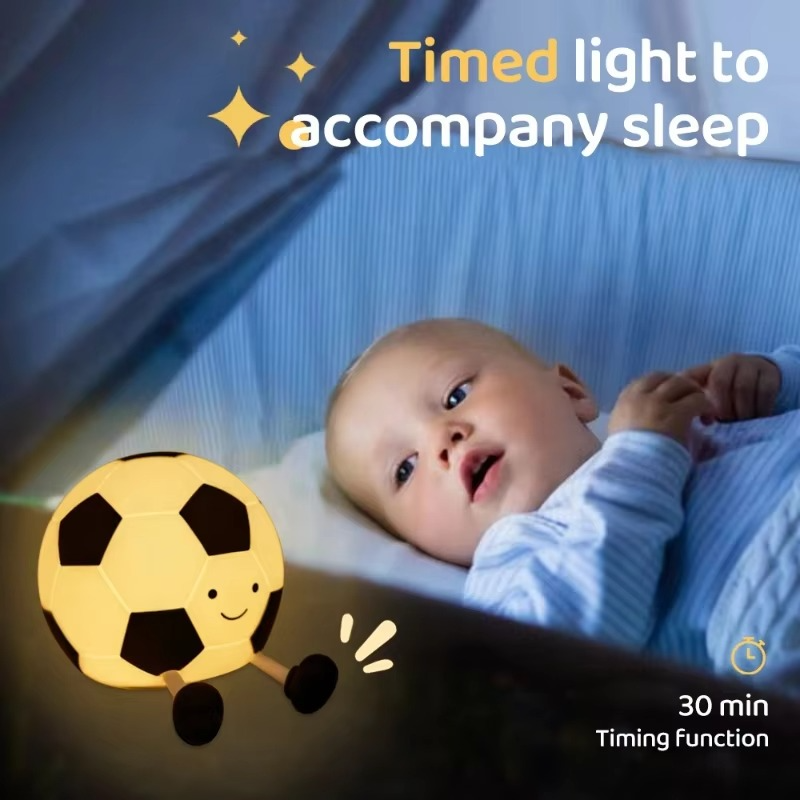 Rechargeable Football Night Light with 3-Level Dimming