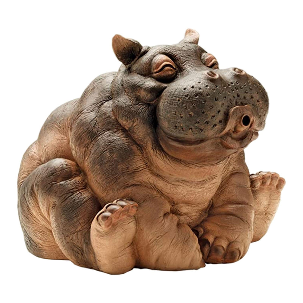 Playful Hippopotamus Garden Sprinkler Statue