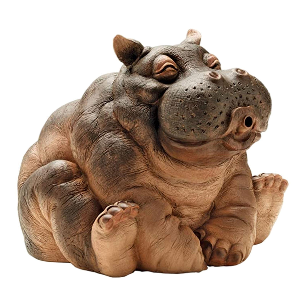 Playful Hippopotamus Garden Sprinkler Statue