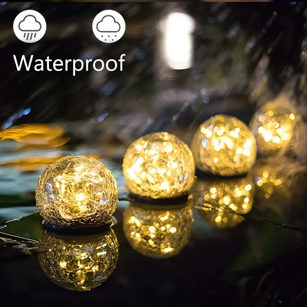 Solar-Powered Glass Ball Magical Garden Light
