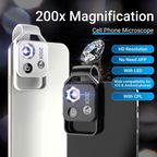 200X Zoom Professional Microscope Lens for Smartphones with Clip