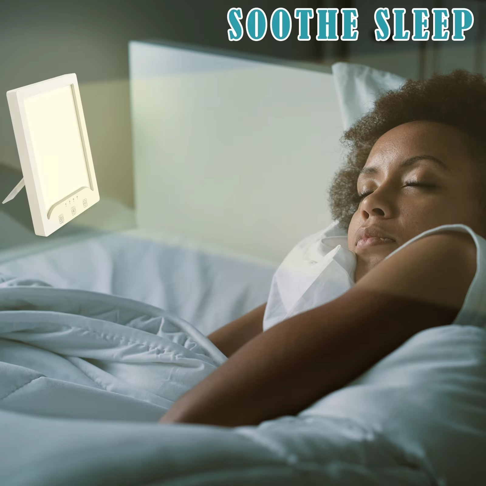 Light Therapy Lamp with Adjustable Brightness and Color Settings