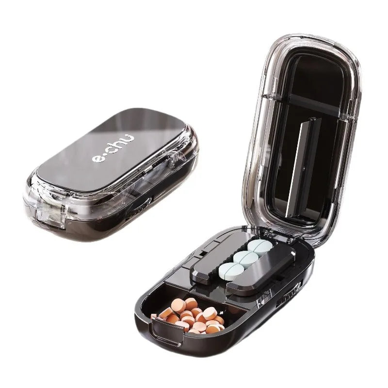 Pocket Size Dustproof Pill Cutter Organizer