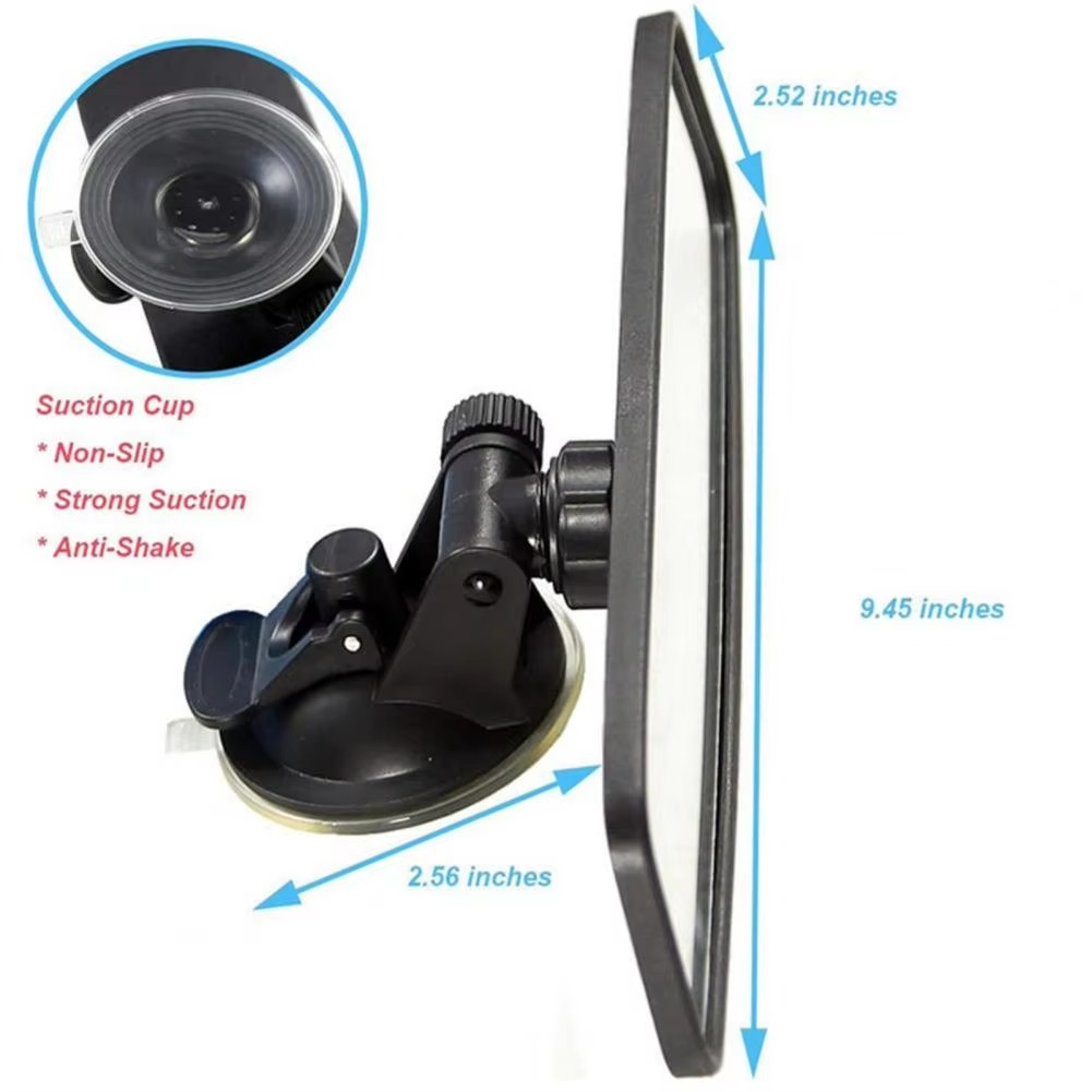 Universal High-Clarity Learner’s Rearview Mirror with Strong Suction Cup