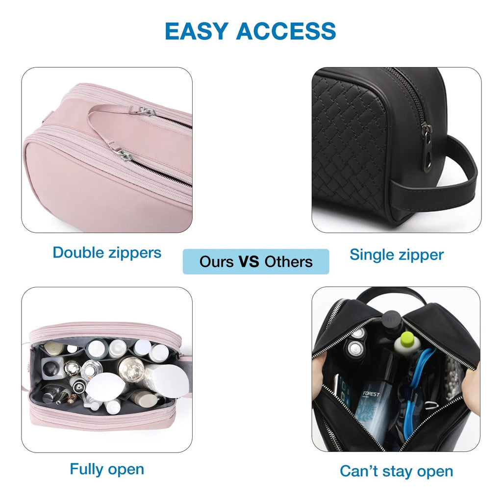 Kosmetixo Waterproof Cosmetic Bag for Women & Men | Lightweight Toiletry Bag | Travel Accessories for Toiletries & Make-up | Unisex Travel Organizer