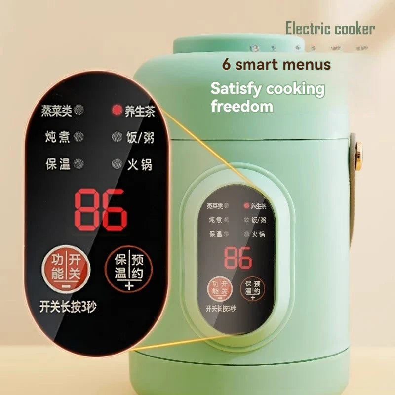 NutriCook One Electric Mini Cooker 1L | Portable Slow Cooker & Soup Maker | Smart Timer Function | For Office & Home