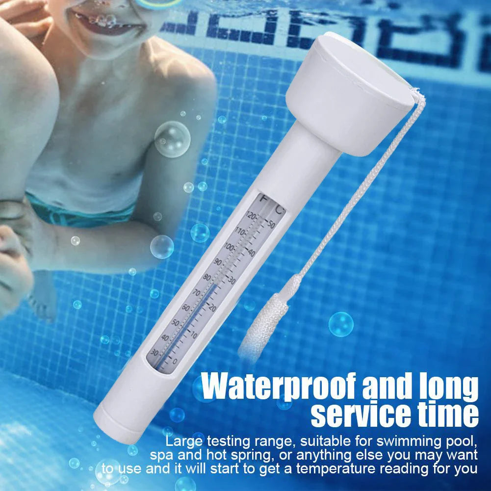 THERMAVIA Pool thermometer | Floating water thermometer 0–50 °C | For pool, hot tub, spa & thermal bath | Waterproof & easy to read