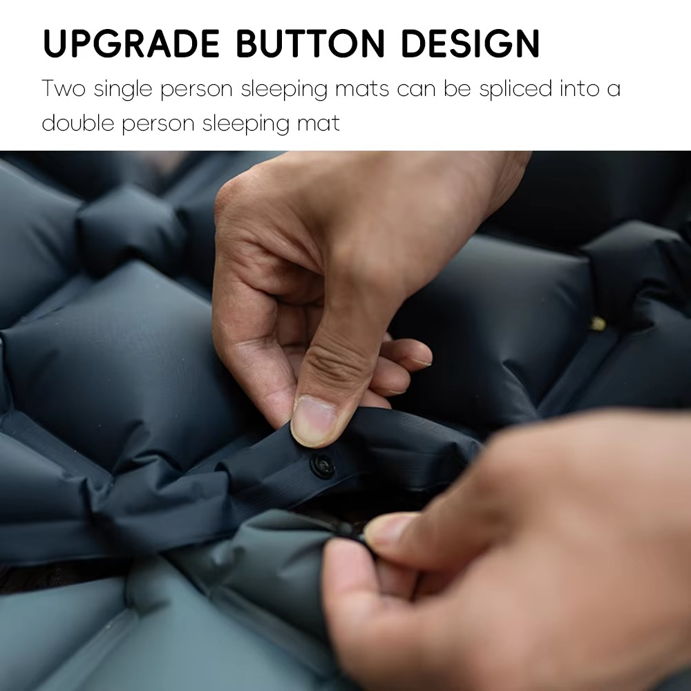 Inflatable Camping Sleeping Pad with Built-in Pillow Self-Inflating Air Cushion for Hiking and Outdoor Travel
